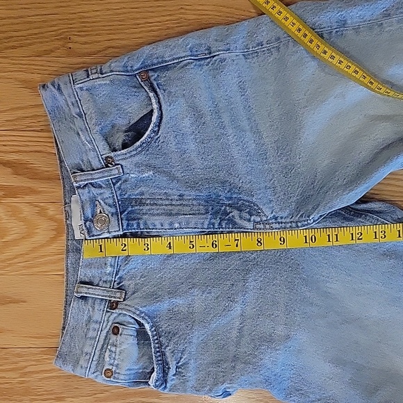 Zara 90"s high waisted wide leg distressed jeans - Picture 15 of 16